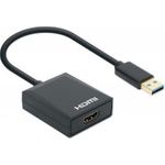 MANHATTAN 1080p USB-A auf HDMI-Adapter Konverter mit USB 3.2 Gen 1 Typ A-Stecker auf HDMI-Buchse, 1080p@60Hz, schwarz (153690) (geöffnet)