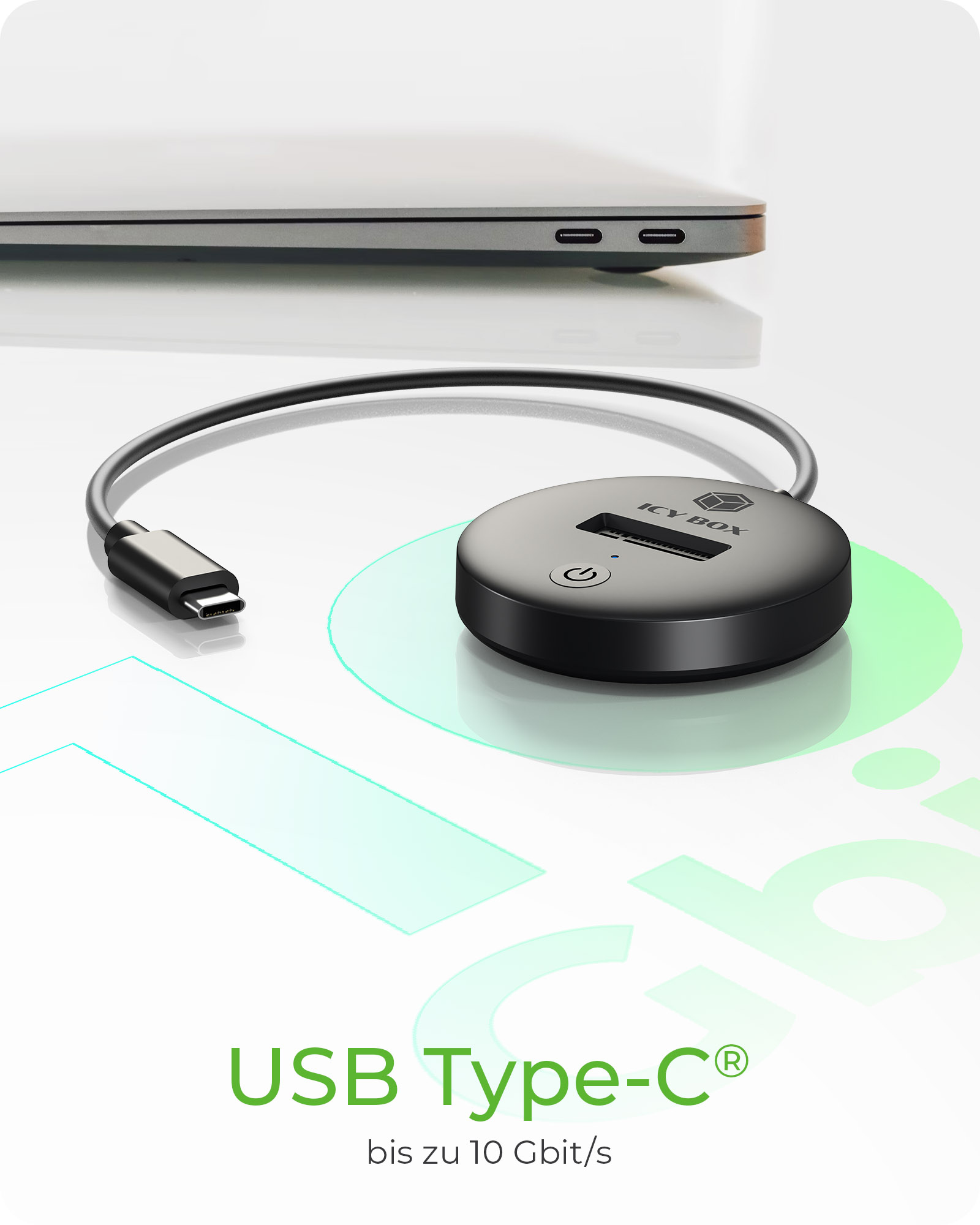 ICY BOX IB-1610MCD-C31 Dockingstation M.2 NVMe/SATA USB 3.2 Gen 2 Schwarz