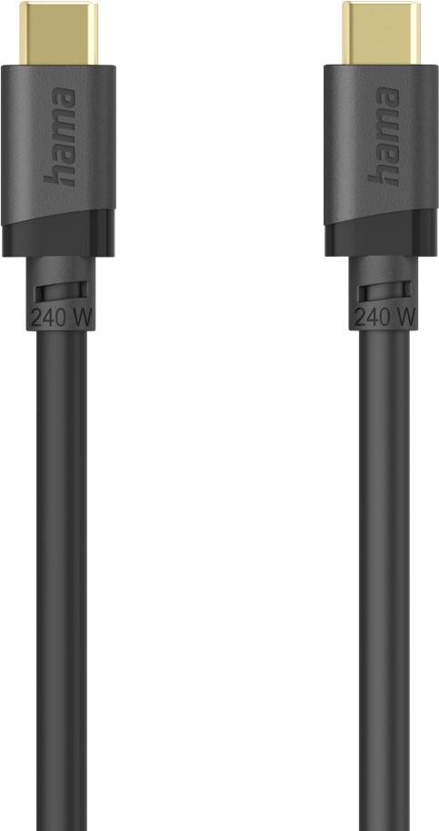 Hama USB-C-Kabel, USB 3.2 Gen1, 5 Gbit/s, 240 W, 1,5 m (00202009)