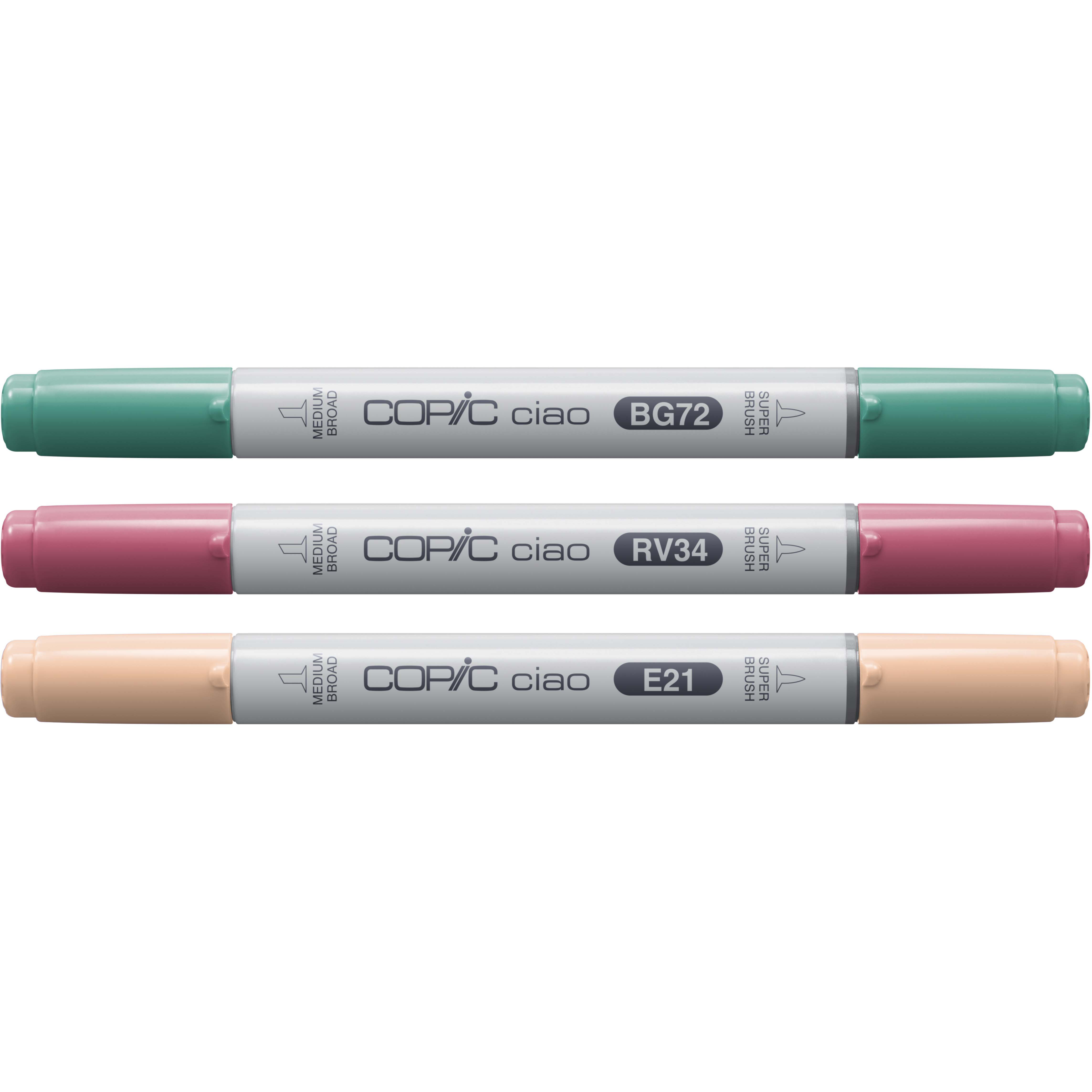 COPIC Ciao Vibrant Palette Layoutmarker-Set 3 Stück 1,0 + 6,0 mm Mehrfarbig