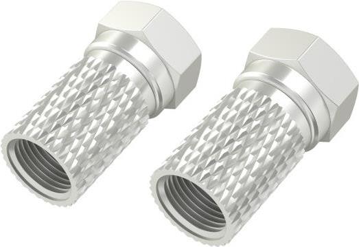 Hama F-Stecker, 6,8 mm, schraubbar, 4 Stück (00205273)