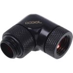 Alphacool HF Winkeladapter 90° drehbar G1/4 AG auf G1/4 IG - Deep Black (17057)