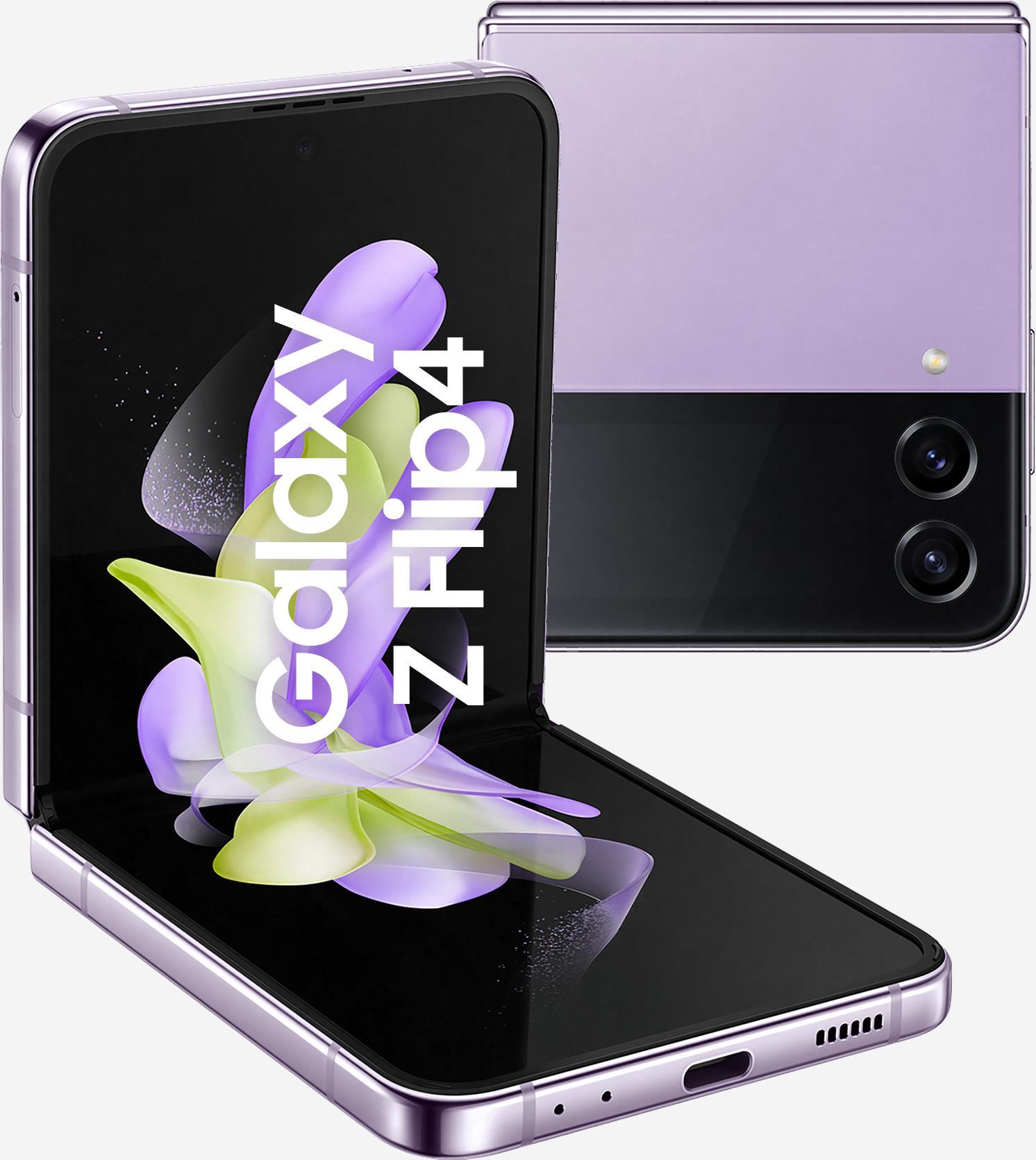 Samsung Galaxy Z Flip4 5G Smartphone Dual SIM RAM 8 GB Interner Speicher 256 GB OLED Display 6.7 6.7 2640 x 1080 Pixel 2640 x 1080 Pixel (120 Hz) 2 x Rückkamera 12 MP, 12 MP front camera 10 MP Bora Purple  - Onlineshop JACOB Elektronik