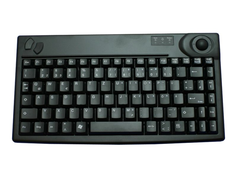 Active Key AK-440-TU Kabelgebundene Tastatur mit Trackball USB US International Schwarz