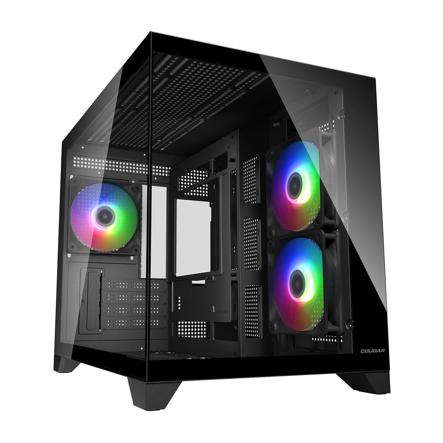 Cougar FV150 ARGB Mini-Tower Gaming-Gehäuse micro ATX Mini-ITX ARGB-Lüfter Schwarz