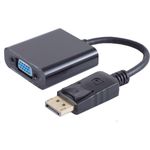 DisplayPort 1.1 Adapterkabel, DisplayPort Stecker - VGA-Buchse, 1080p 60Hz, 15cm, schwarz (14-05009)