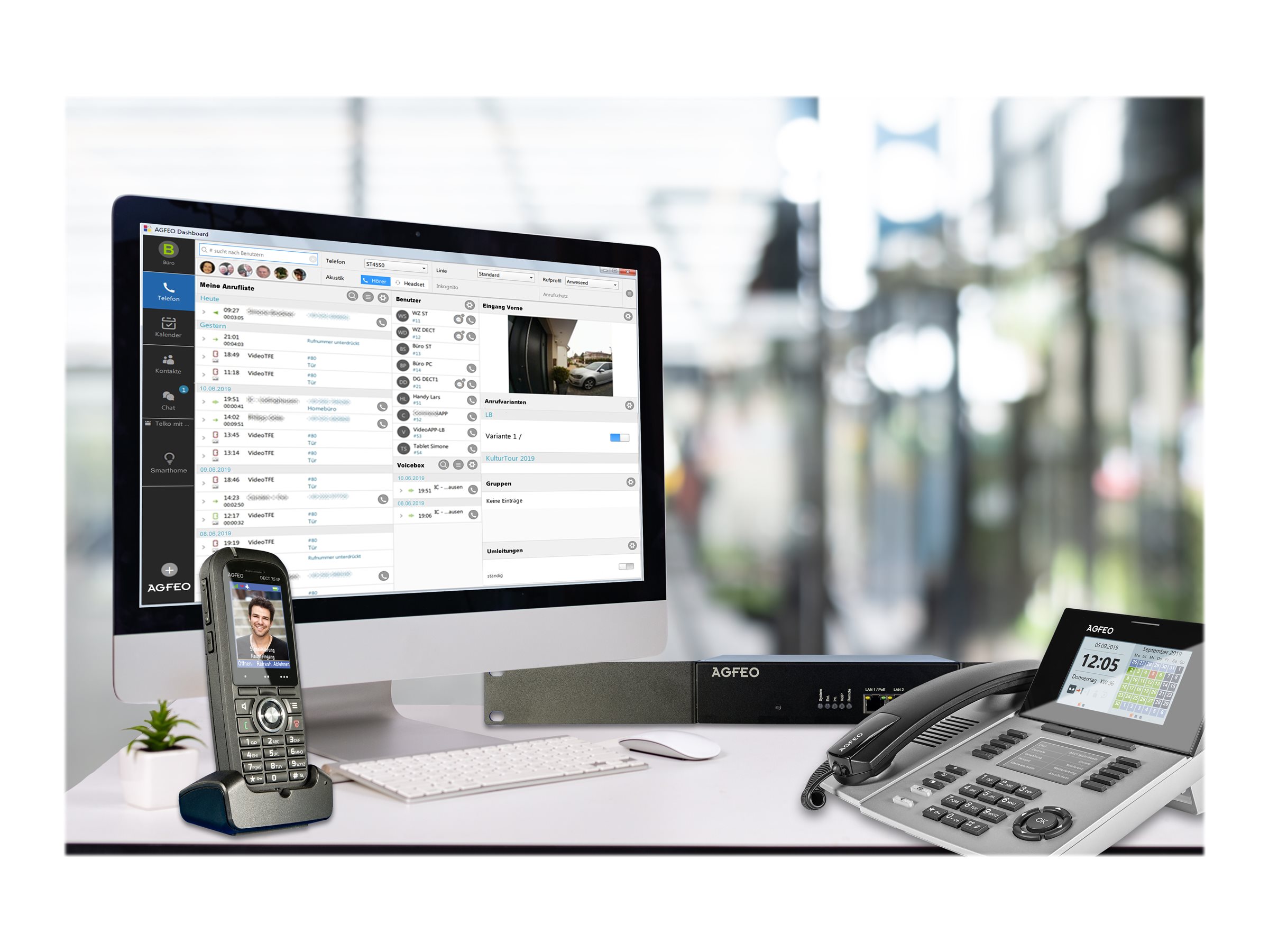 AGFEO DECT 70 IP Schnurloses Erweiterungshandgerät Bluetooth DECT Schwarz