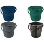 keeeper Putzeimer "mika eco", rund, 10 Liter, graphite Farbe: eco-grey, aus 100% Recyclingkunststoff, ergonomisch - 1 Stück (1171083300000)