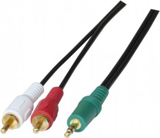 EXERTIS CONNECT Audiokabel, 3,5 mm Stereo Klinkenst./2x Cinch Stück, 1,8 m (108781)