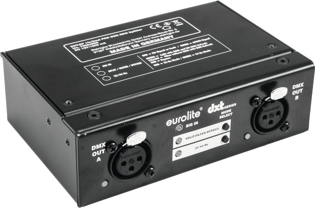 EUROLITE DXT-SP 1in/2out PRO DMX RDM Splitter (70064866)