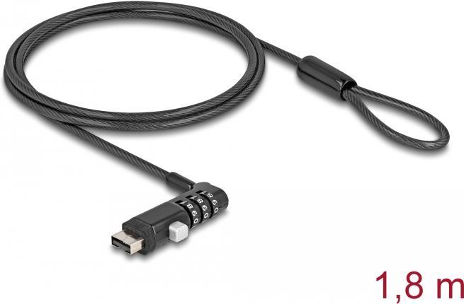 Navilock Delock Notebook Sicherungskabel für USB Typ-A Buchse mit Zahlenschloss (20916)