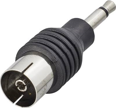 Renkforce Antennen Adapter [Klinkenstecker 3.5 mm - Antennenbuchse 75 ?] Schwarz Renkforce (RF-4197105)