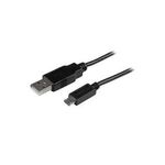 StarTech.com Mobile Charge Sync USB to Slim Micro USB Cable for Smartphones and Tablets (USBAUB1MBK)