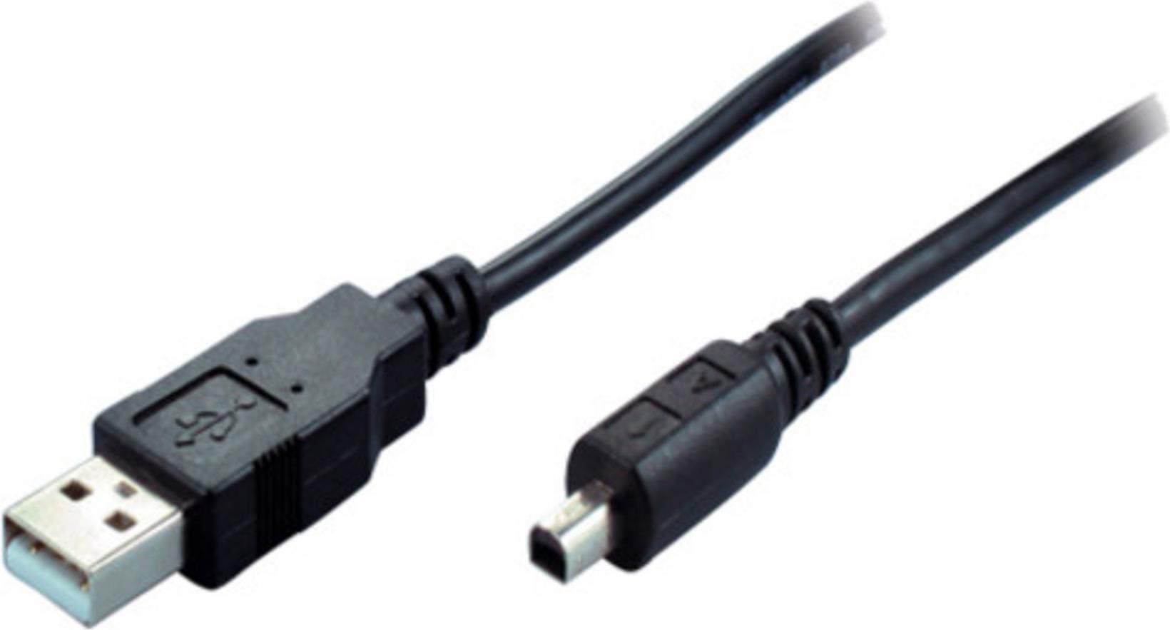 USB 2.0 Mini Kabel, USB-A Stecker-Mini USB-B Stecker, 1,0 m (11004995)