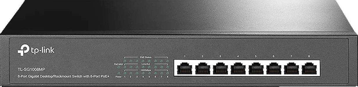 TP-Link TL-SG1008MP 8-Port Gigabit PoE+ Unmanaged Switch Schwarz