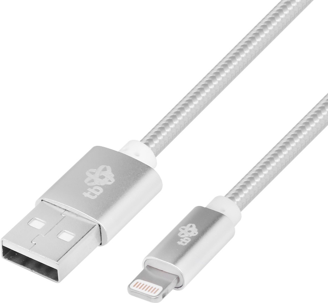 TB Lightning - USB-Kabel 1,5 m. Silber MFi (AKTBXKUAMFIW15S)