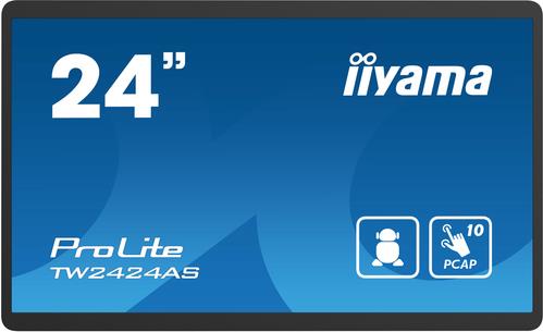 iiyama TW2424AS-B1 Signage-Display Digital Beschilderung Flachbildschirm 60,5 cm (23.8") WLAN 250 cd/m² 4K Ultra HD Schwarz Touchscreen Eingebauter Prozessor Android 24/7 (TW2424AS-B1)