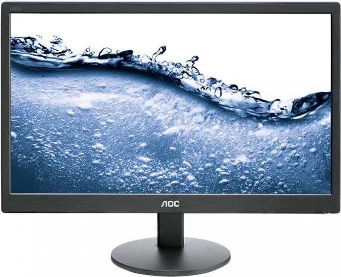 AOC E2070SWN - LED-Monitor - 49.5 cm (19.5) (19.5 sichtbar) - 1600 x 900 - 200 cd/m² - 5 ms - VGA - Schwarz [Energieklasse E]