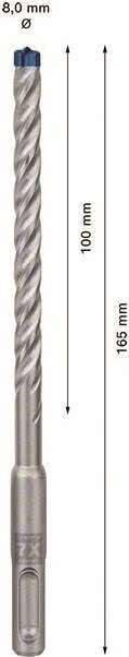 Bosch Accessories EXPERT SDS plus-7X 2608900167 Hammerbohrer 10teilig 8.00 mm Gesamtlänge 165 mm SDS-Plus 10 St.