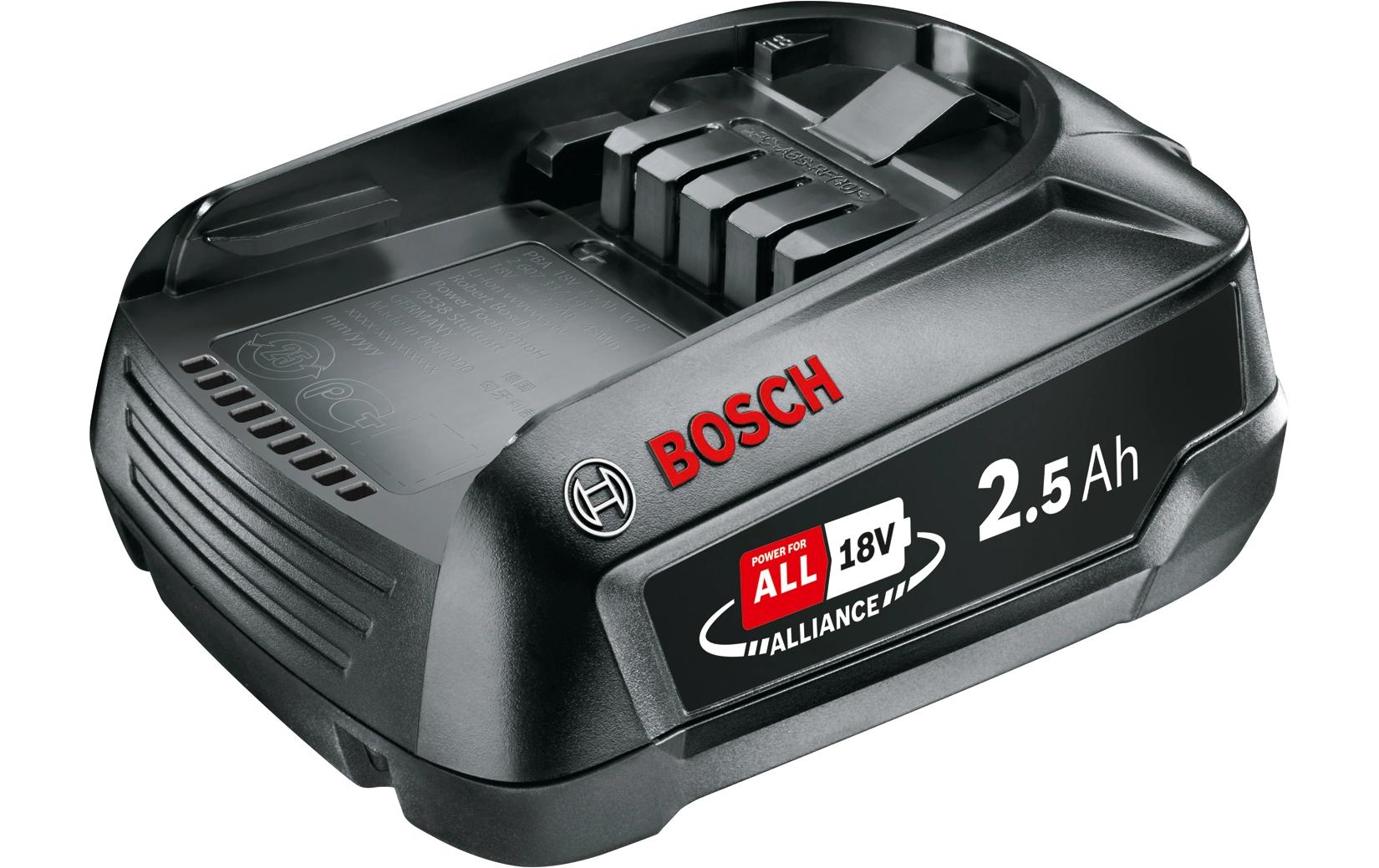 BOSCH Home & Garden Akku und Ladegerät AL 1830CV 2,5 Ah Li-Ion Schwarz