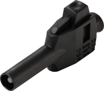 Voltcraft MP-4 Laborstecker mit Klemmanschluss Stecker gerade Stift-O Schwarz 50 St (VC-17002940)