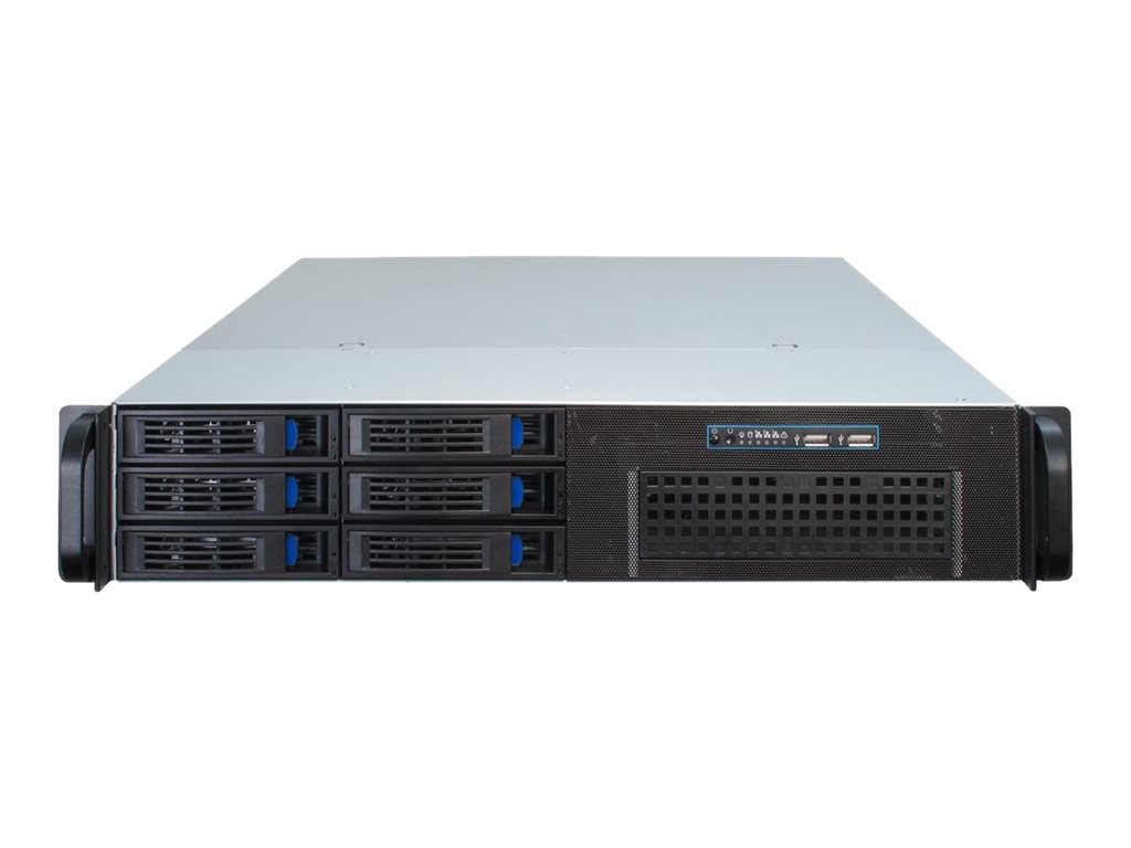 Inter-Tech IPC 2U-2406 2U Rack Systemgehäuse Schwarz, Silber