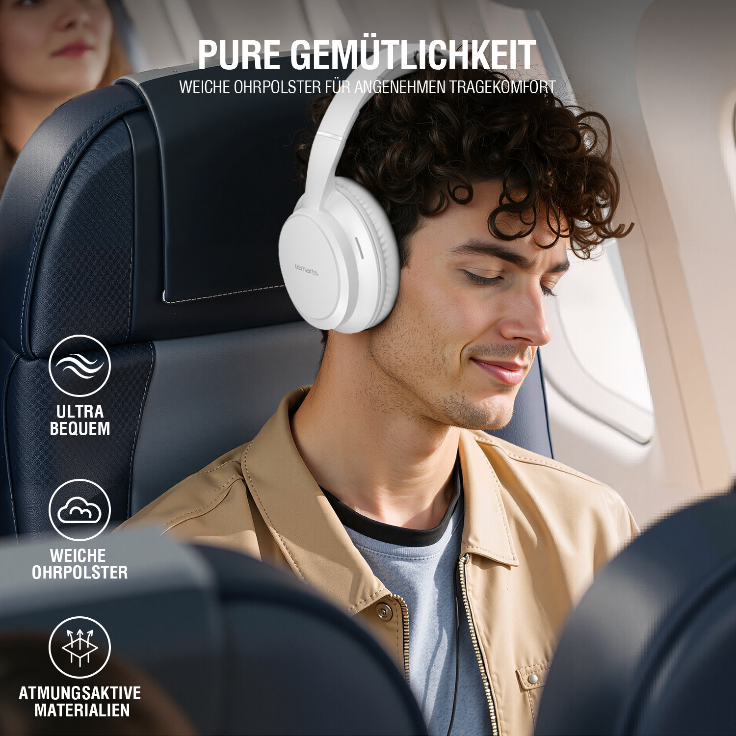 4smarts SkyBuds Wave Over-Ear Bluetooth Kopfhörer 10 h Weiß