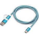 Arduino TPX00094 USB-C Kabel [1x USB-C® - 2x USB-C®, USB-A] 1 m Weiß, Türkis (TPX00094)