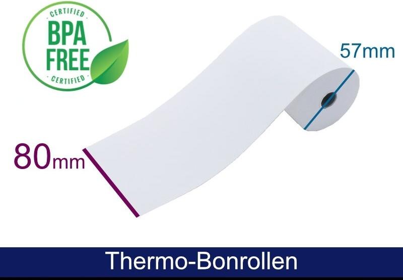 ARTDEV Thermorolle - 80 57 12 (B/D(max.)/K) weiss, 48g, 40m (z. B. für T2 mini), 50 Rollen/VPE (ADT805712-48)