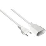 Euro-Verlängerung Euro-Stecker Typ C (gerade) an Euro-Buchse (gerade), weiß, 0,75 mmÂ², 2m, Good Conn (P0300-W020)