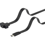 Renkforce USB 3.1 (Gen 2) Verlängerungskabel [1x USB-C™ Stecker - 1x USB-C™ Buchse] 0.50 m Schwarz schraubbar, hochflexibel (RF-3415026)