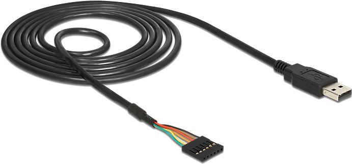 DeLock Converter USB2.0 > Serial-TTL 6 pin socket Pinheader 1,8 m (5 V) (83784)