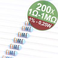 Quadrios 22P035 Metallschicht-Widerstand Sortiment axial bedrahtet 0.25 W 1 % 1 Set (22P035)