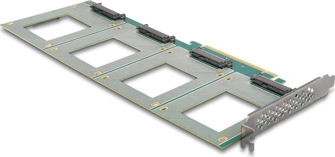 Delock PCI Express 4.0 x16 Karte zu 4 x intern U.2 NVMe SFF-8639 - Bifurcation (LxB: 288 x 122 mm) (90169) (geöffnet) (B-Ware)