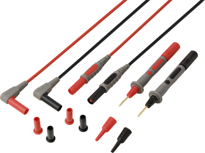 VOLTCRAFT MSL-820 Premium PVC Messleitung Gold Kontakte 1.2 m 1 Paar (VC-17312685)