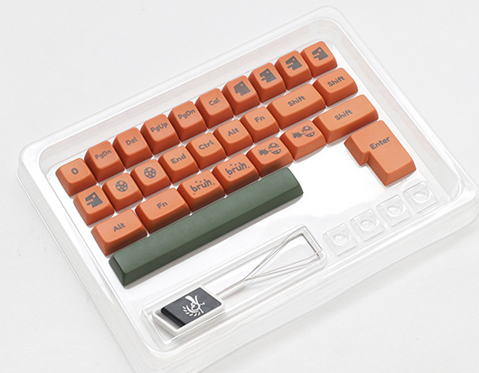 Ducky Dino PBT Dye Sublimation Keycap-Set 133 Tastenkappen US-Layout Koralle Dunkelgrün Mintfarbe Weiß