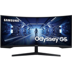 Samsung Odyssey G5 C34G55TWWR - G55T Series - LED-Monitor - gebogen - 86 cm (34") - 3440 x 1440 Ultra WQHD @ 165 Hz - VA - 250 cd/m² - 2500:1 - 1 ms - HDMI, DisplayPort - Schwarz [Energieklasse G]