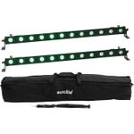 EUROLITE Set 2x LED BAR-12 QCL RGB+UV Leiste + Soft-Bag (20000663)