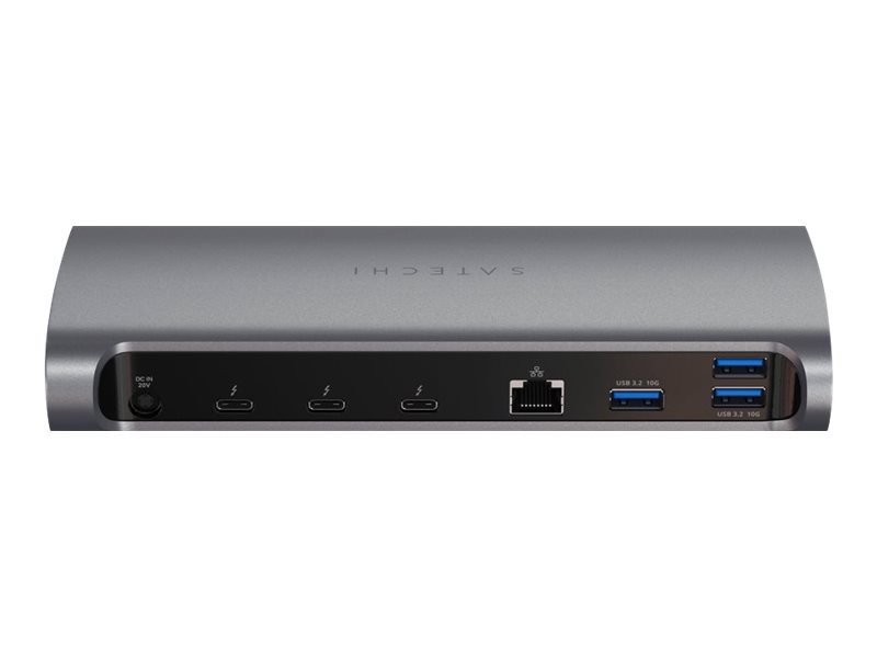 Satechi Thunderbolt 4 Dockingstation ST-UCT4DM 3 x Thunderbolt 4 1GbE Grau