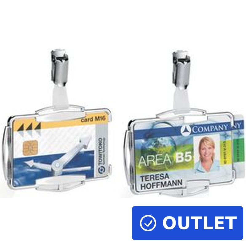 DURABLE Ausweishalter RFID SECURE mit Clip für 1 Karte 1 Pg. à 10 Stück 890123 (B-Ware)