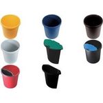 helit Gross-Papierkorb, 30 Liter, PE, braun rund, mit umlaufendem Griffrand, oberer Durchmesser: 350 mm, - 1 Stück (H6106175)