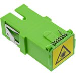 InLine LWL-Kupplung Simplex SC/SC SM Keramik-Huelse mit Shutter grün (89992F)