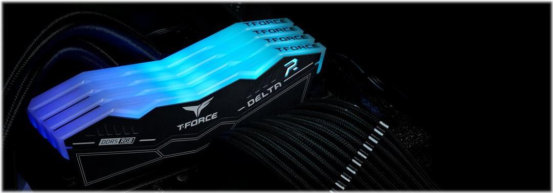 T-FORCE DELTA RGB 32 GB RAM 2 x 16 GB DDR5 6400 MHz Schwarz