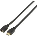 SpeaKa Professional HDMI Verlängerungskabel [1x HDMI-Stecker - 1x HDMI-Buchse] 1 m Schwarz (SP-7870528)