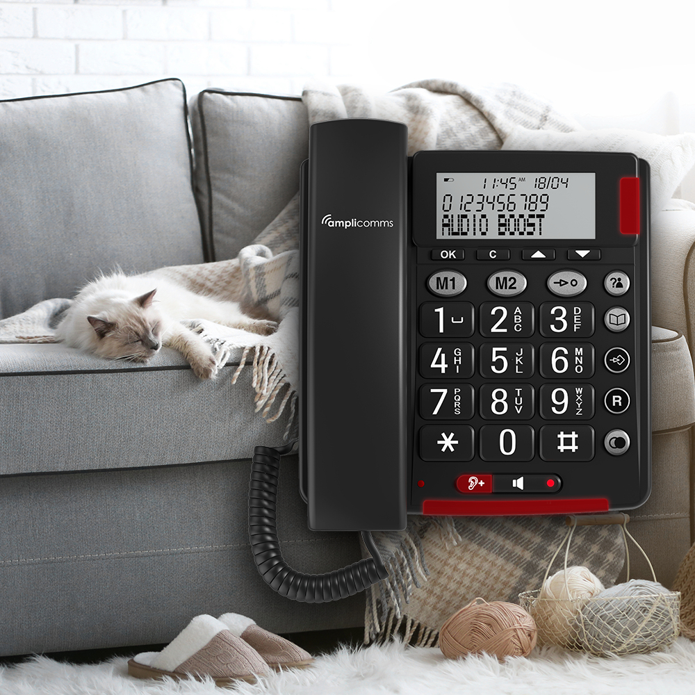 Amplicomms BigTel 48 Plus Schnurgebundenes Seniorentelefon Dunkelgrau