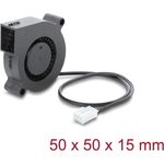 Delock Radiallüfter / Lüftergebläse 12 V DC 50 x 50 x 15 mm mit 3-Pin Lüfteranschluss, schwarz (67490)