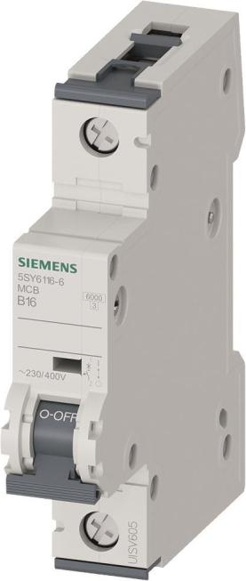Leitungsschutzschalter 5SY6116-6 B16A 1pol. 6kA (5SY6116-6)