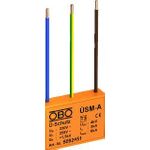 Obo Bettermann ÜSM-A. Nominale Stromabgabe: 16 A, Spitzenstrom-Common-Modus: 6000 A. Produktfarbe: Orange. Gewicht: 15 g, Breite: 124 mm, Tiefe: 36 mm. Zertifizierung: CE (5092451)