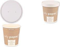 NATURE Star Suppenbecher Only Paper, rund, 450 ml, braun aus hochwertigem Hartpapier, vollständig recyclebar, über - 1 Stück (418250)
