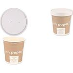 NATURE Star Suppenbecher Only Paper, rund, 450 ml, braun aus hochwertigem Hartpapier, vollständig recyclebar, über - 1 Stück (418250)